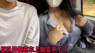 巨乳母狗在车上就受不了了露出，回到酒店后狂操内射（完整版简芥看）